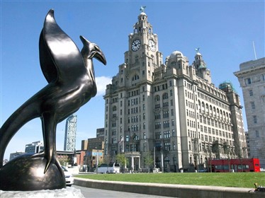 The liver building in Liverpool